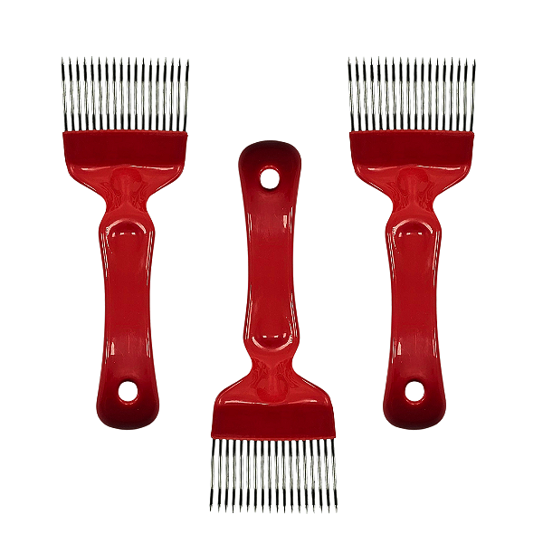 Kit 3 Garfos Desoperculadores Standard Cabo Vermelho