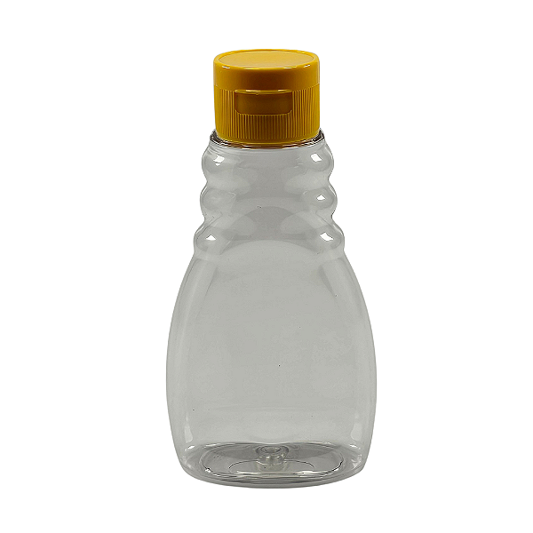 Bisnaga Transparente 180ml 250g Para Mel Com Tampa Amarela Kit 10, 50, 150 e 360 Un