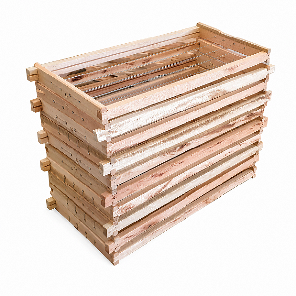 10 Quadros de Ninho Montado e Aramado – Padrão Langstroth
