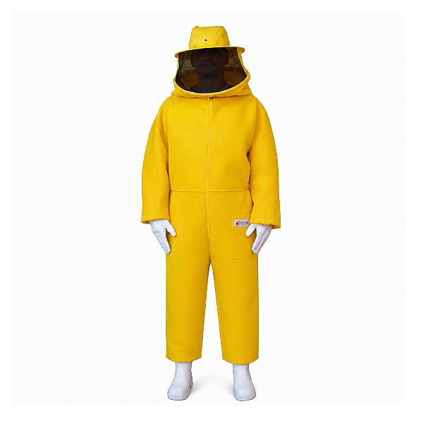 Macacão Para Apicultura 100% Antiferroadas De Malha Livre Camada Dupla - Amarelo