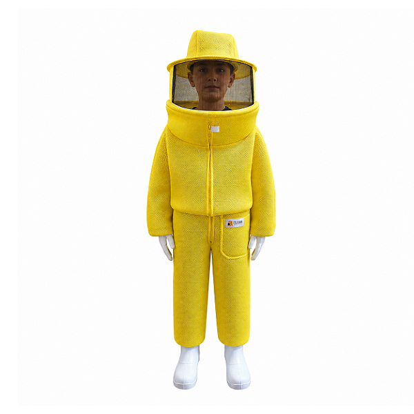 Macacão Apicultura Malha Livre Infantil Amarelo 02-81MI