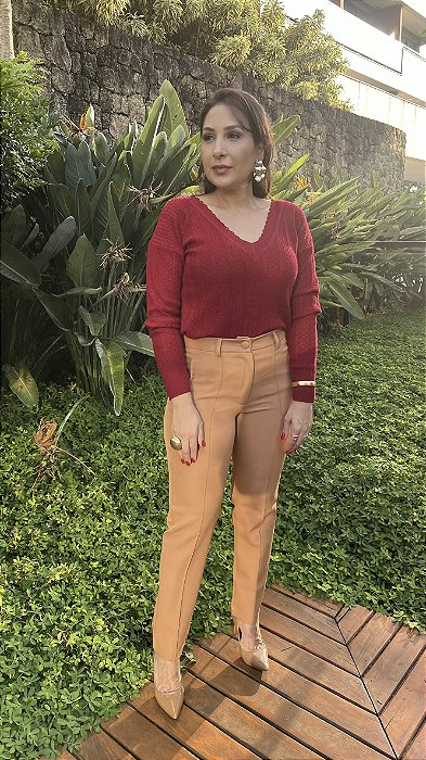 Calça Reta Alfaiataria Feminina