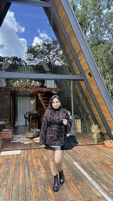 Blusão Tricô Angorá Onça