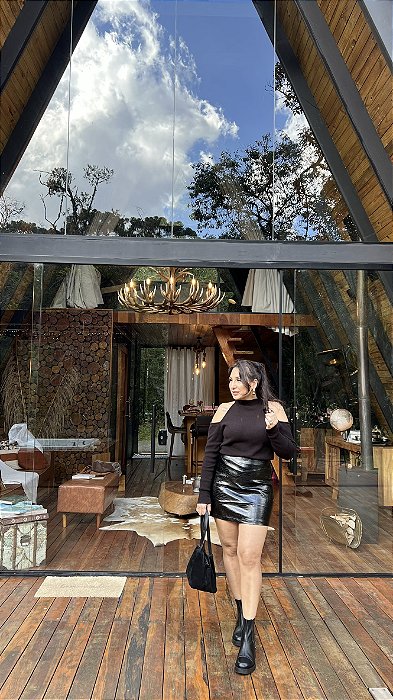 Blusa Tricô Ombros de Fora