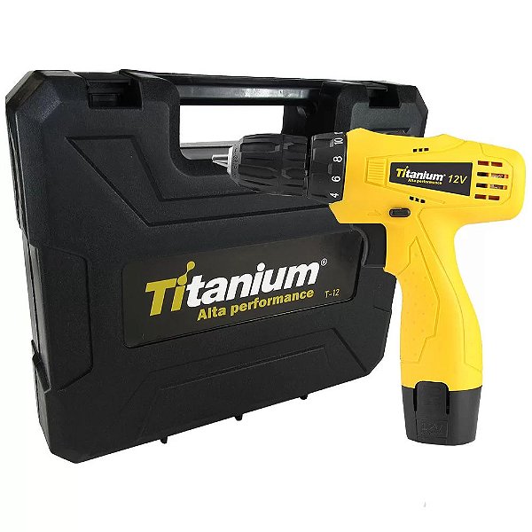 PARAFUSADEIRA/FURADEIRA BATERIA 1,3AH 12V T12 TITANIUM