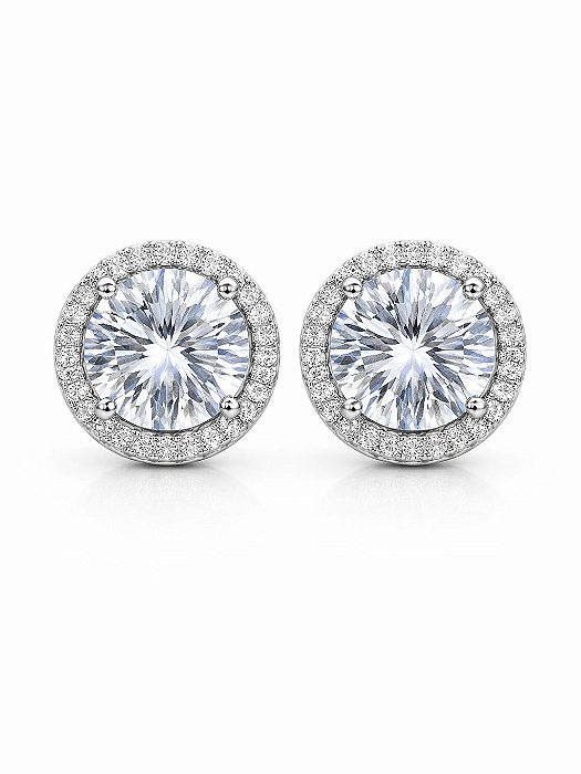 Brinco Fílip Imperial (9mm) Banhado A Ouro Branco BRI192