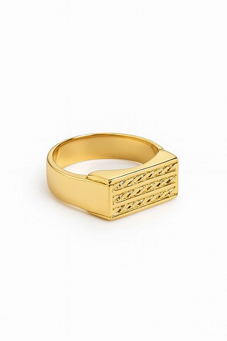 Anel Roma Banhado A Ouro 18K ANL014