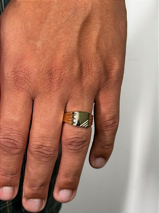 Anel Imperio Banhado A Ouro 18K ANL013