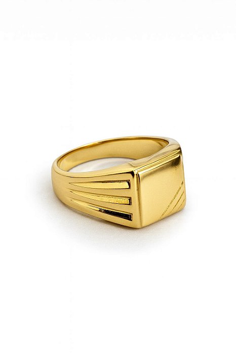 Anel Imperio Banhado A Ouro 18K ANL013