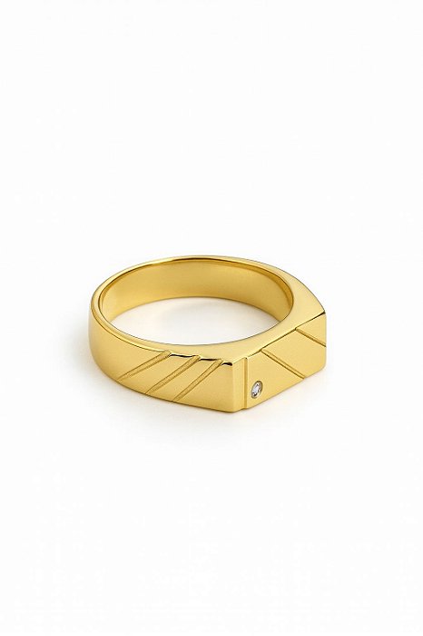 Anel Minas Banhado A Ouro 18K ANL015