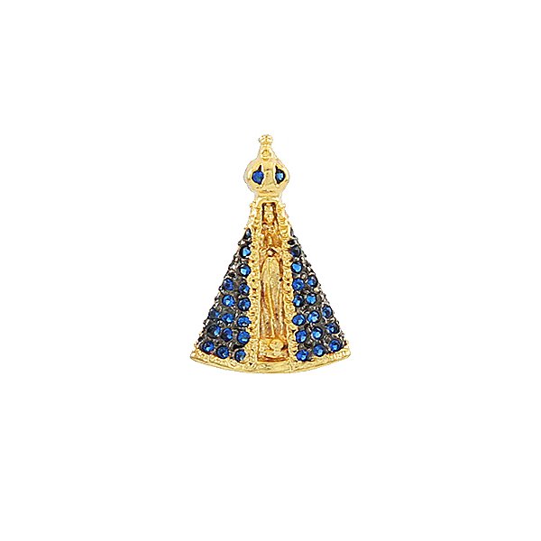 Pingente Nossa Senhora Cravejada Banhado a Ouro 18k PIN144