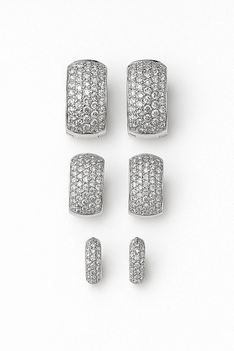 Kit 12, 29 e 16 Pedras Banhado A Ouro Branco BRI001-BRI003-BRI004