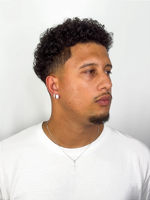 Kit Completo Corrente Grumet, Pingente Cruz e 2 Brincos Banhado A Ouro Branco COR005-PIN009-BRI003-BRI001