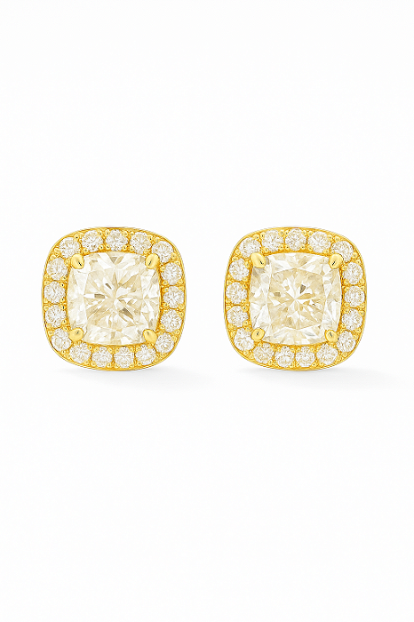 Brinco Fílip Imperial Quadrado (9mm) Banhado A Ouro 18k BRI204