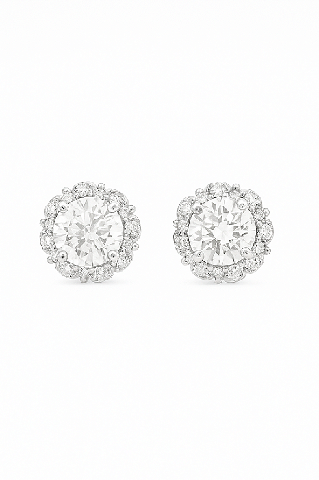 Brinco Fílip Imperial 3 (9mm) Banhado A Ouro Branco BRI206