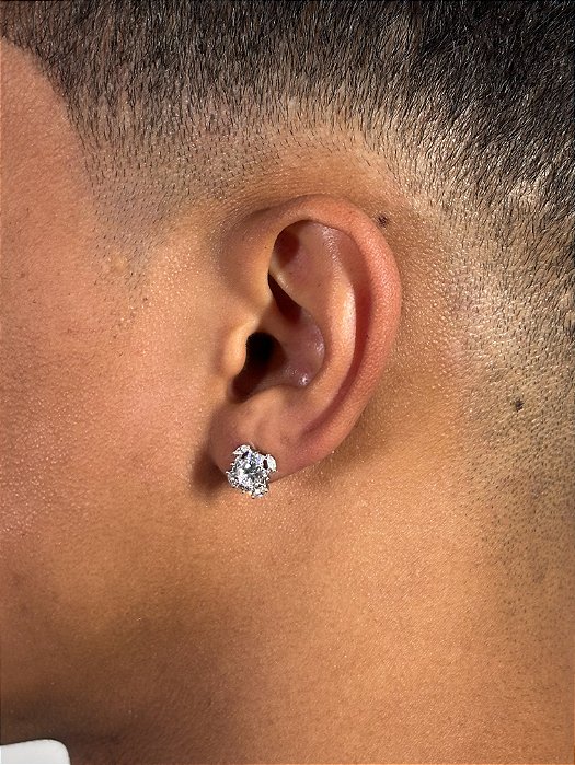 Kit Brincos Imperial 2, Imperial Quadrado e 8 Pedras Banhado A Ouro Branco BRI194-BRI205-BRI006