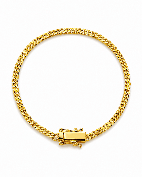 Pulseira Grumet Dupla 4mm Fecho Graveta Banhada A Ouro 18k PUL064