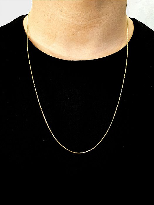 Corrente Veneziana 70cm 1,2mm Fecho Tradicional Banhado A Ouro 18K COR035