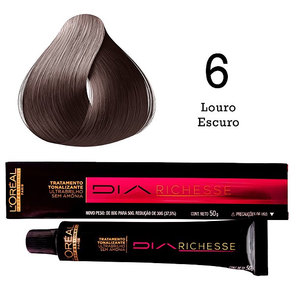 Tonalizante Richesse 6 Louro Escuro, 80 G, L'Oréal Paris