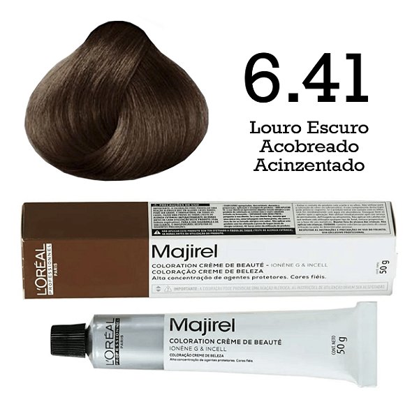 Coloração Majirel 6.41 Louro Escuro Acobreado Acinzentado | L'Oréal