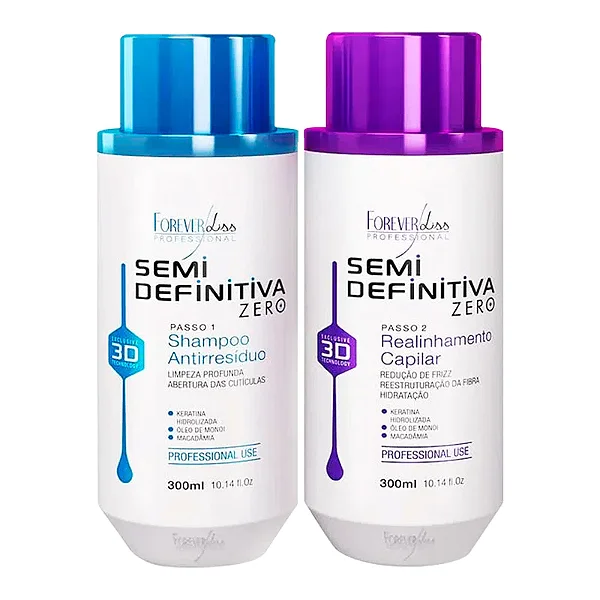 Kit Escova Progressiva 1L Semi Definitiva Zero Forever Liss