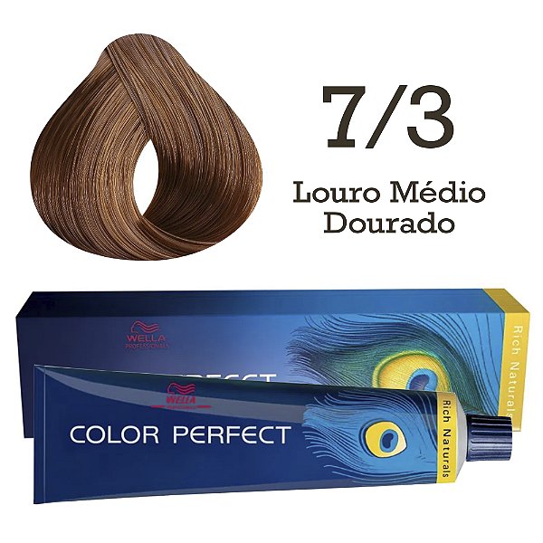 Coloração Color Perfect 7/3 Louro Médio Dourado | Wella