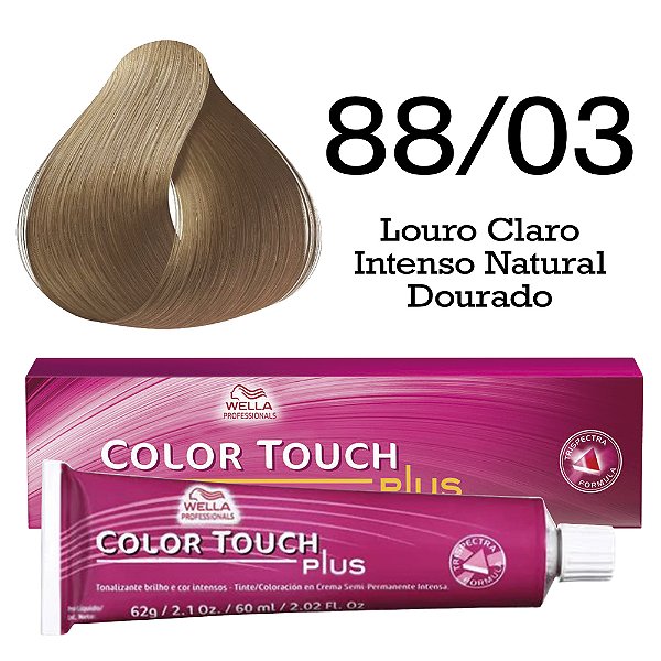 Tonalizante Color Touch 88/03 Louro Claro Intenso Natural Dourado | Wella Professionals