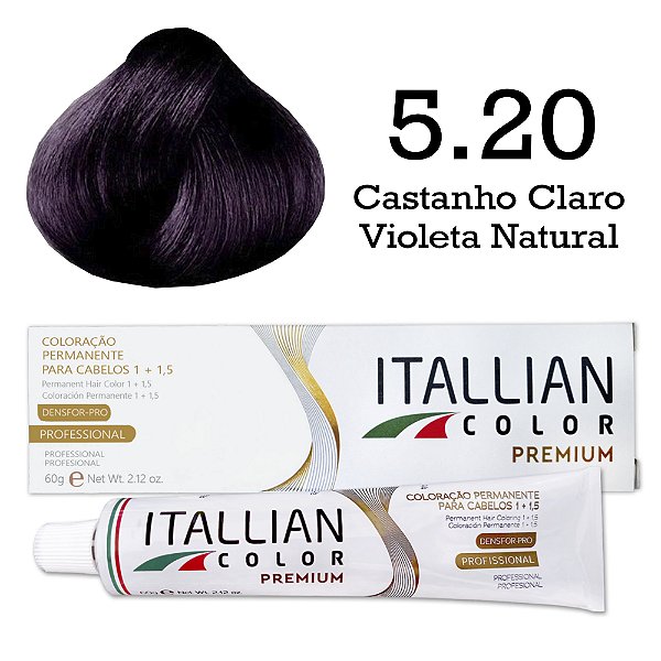 Coloração Itallian Color 5.20 Castanho Claro Violeta Natural