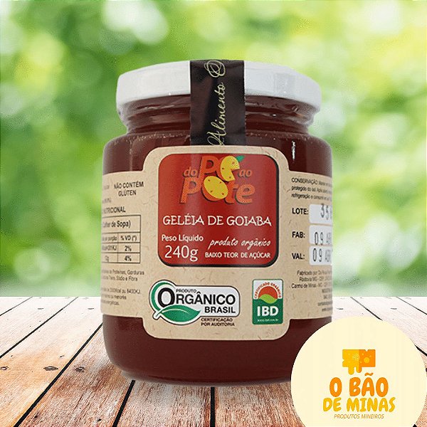 Geleia de Goiaba Orgânica - Do pé ao Pote - 240g