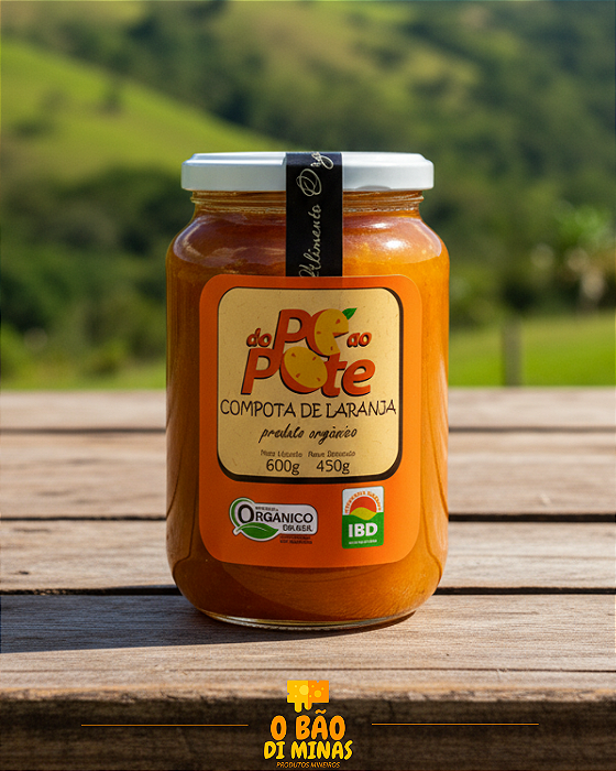 Laranja em calda Orgânica - Do pé ao Pote - 700g