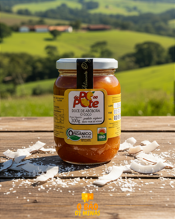 Doce de Abóbora com Coco Orgânico - 300g