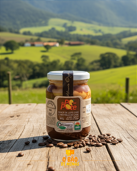 Doce de Leite com Caramelo de Café Orgânico - Do pé ao pote - 300g