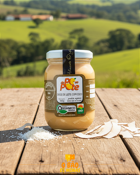 Doce de Leite com Coco Orgânico - Do pé ao Pote - 300g
