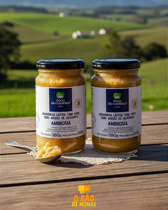 Ambrosia Zero Açúcar - 380g - 2 Unidades