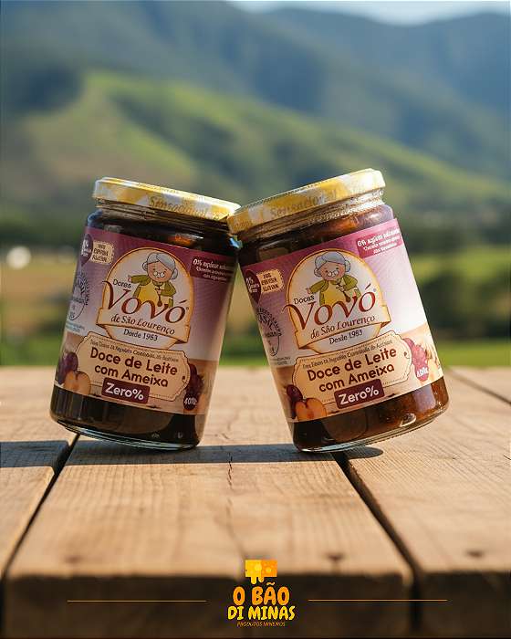 Doce de Leite com Ameixa Zero Açúcar - 2 Potes 400g