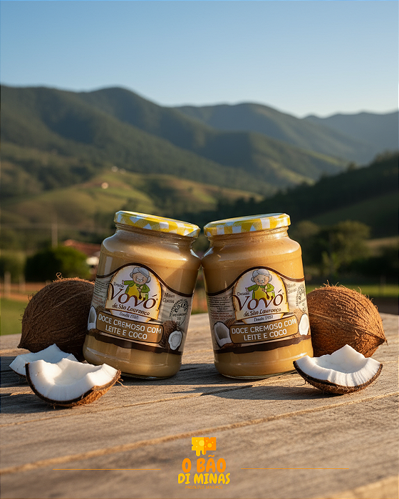 Doce de leite com Coco - 2 Potes de 650g
