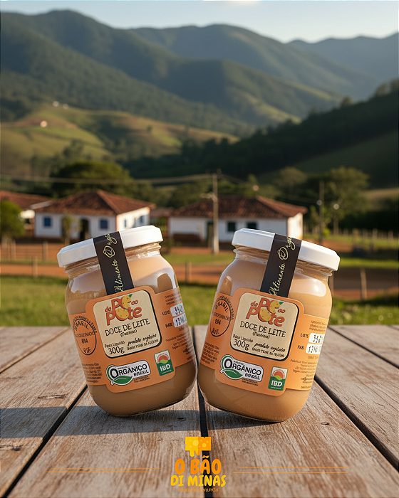Doce de Leite Puro Orgânico - 2 Potes de 300g - Do pé ao Pote