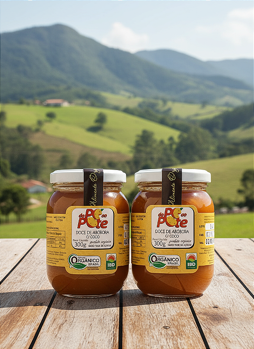 Abóbora com Coco cremoso Orgânico - 2 potes de 300g