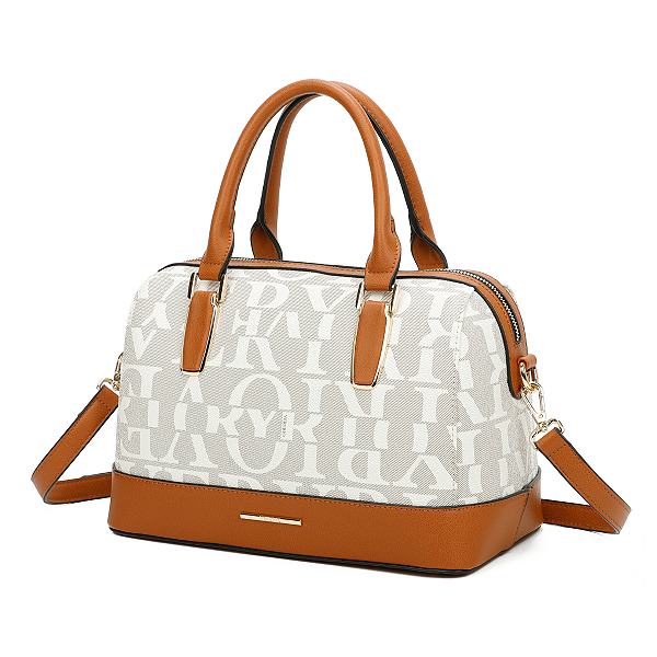 Bolsa Monograma Veryrio Bauzinho de Luxo VR2320 - Ottawa Bege