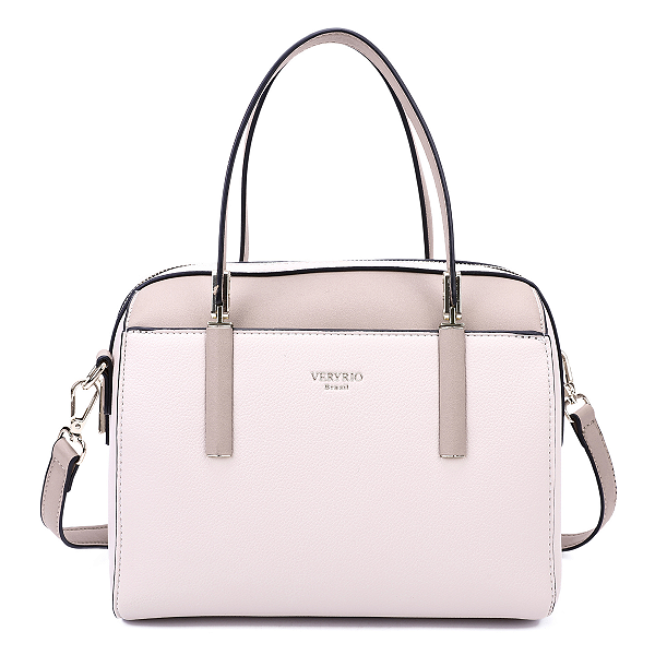 Bolsa Veryrio Tipo Baú de Luxo Transversal e de Mão – Ávila Bege
