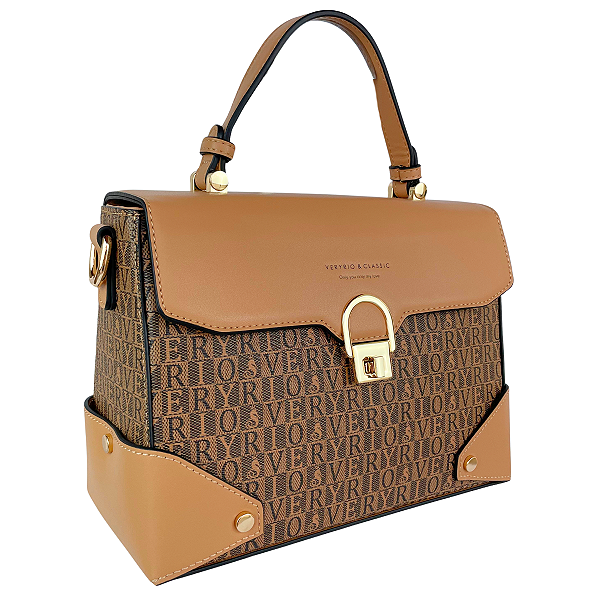 Bolsa Estruturada Monograma Veryrio Grife VR3627 - Clamart Café