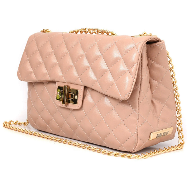 Bolsa Feminina Média Matelassê Transversal - França Nude Bege