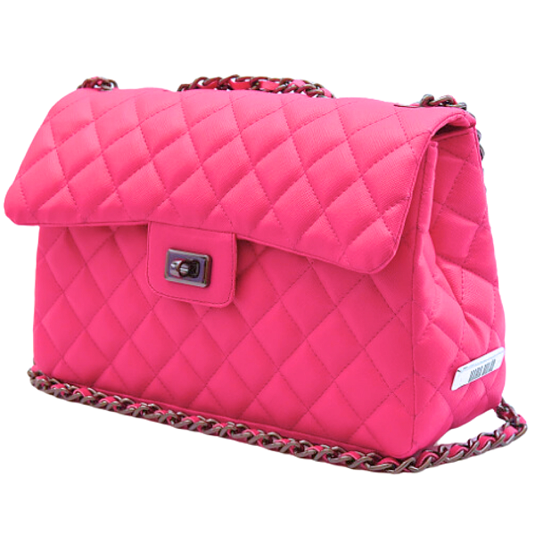Bolsa Feminina Média Matelassê Transversal - França Pink