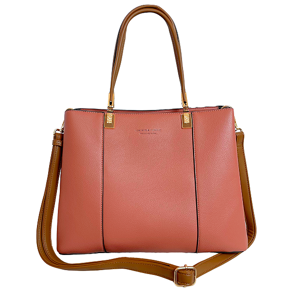 Bolsa Feminina Grande Transversal Veryrio Original - Angers Rose