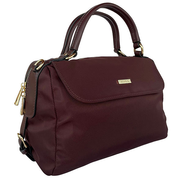 Bolsa de Nylon Média Baú Veryrio Premium VR3743 - Versalhes Café Marrom
