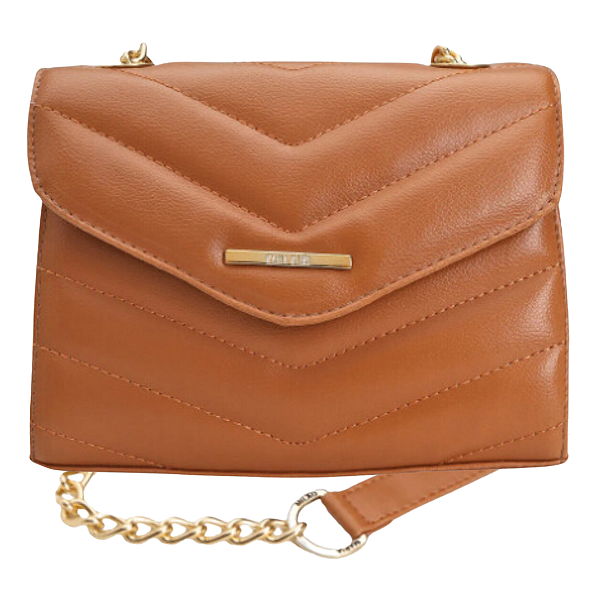 Bolsa Feminina Pequena Matelassê Transversal Lateral - Itália Caramelo Marrom