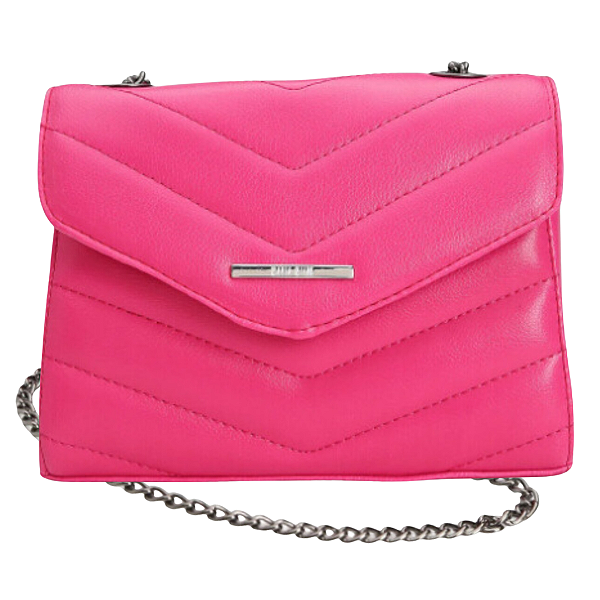 Bolsa Feminina Pequena Matelassê Transversal Lateral - Itália Rosa Pink