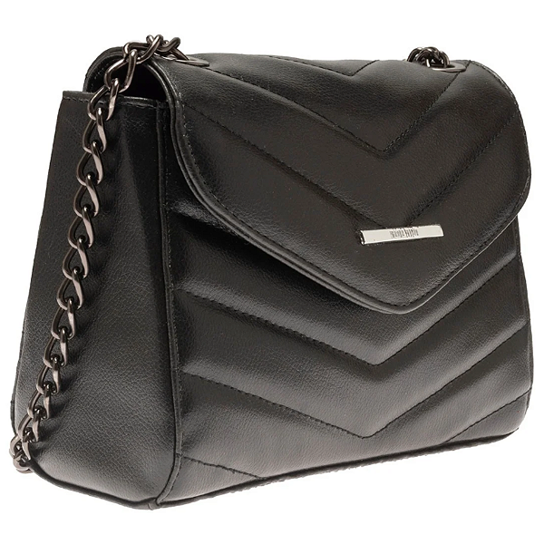 Bolsa Feminina Pequena Matelassê Transversal Lateral - Itália Preta