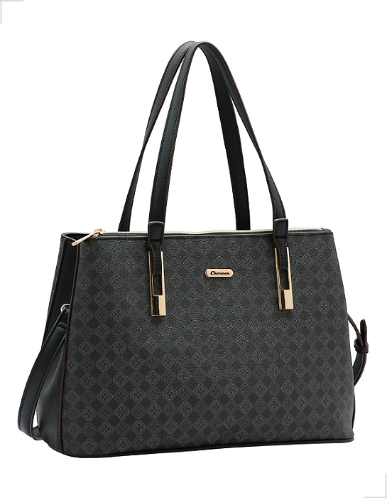 Bolsa Feminina Grande Chenson Original Elemento Gráfico 3485285 Greenlay3 Preta