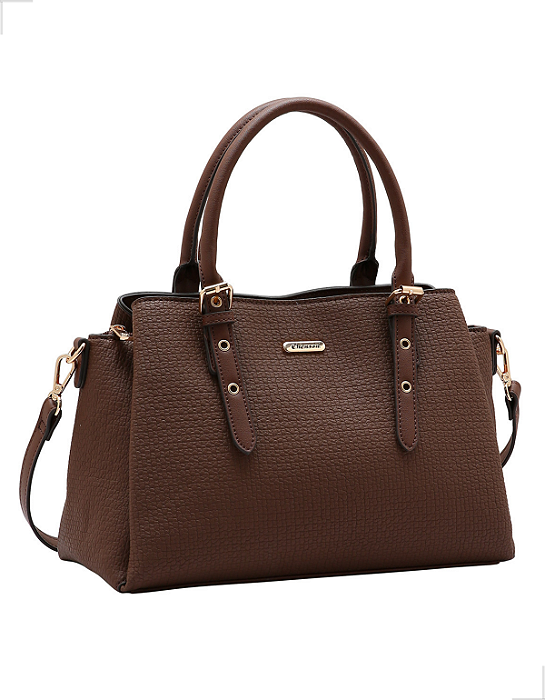 Bolsa Transversal Média com Divisórias Feminina Chenson Original Delicado 3485279 - Marrom